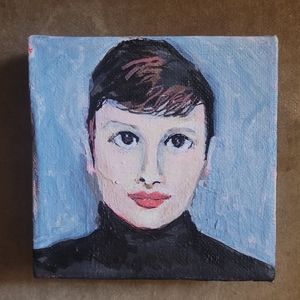 My handpainted portrait of Audrey Halpern